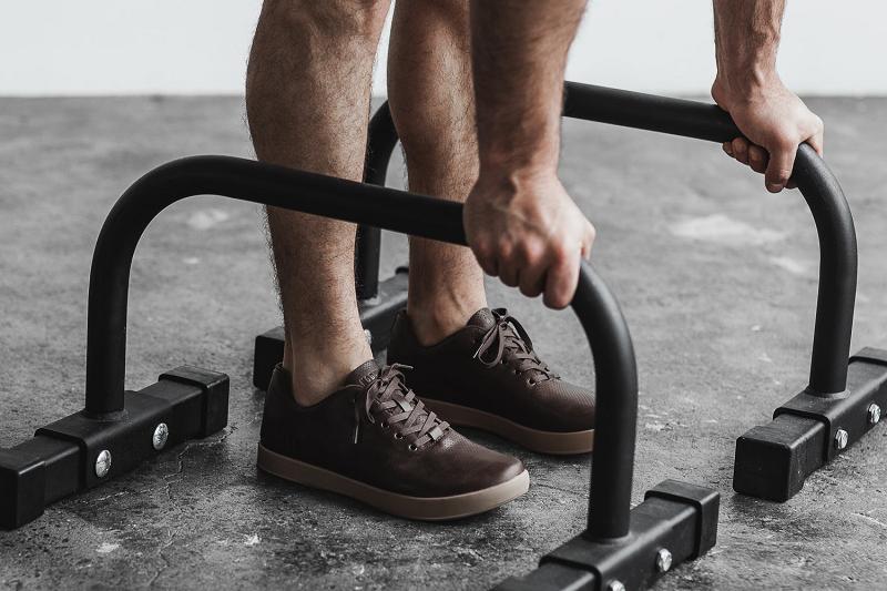 Men's Nobull Brown Leather Trainers Brown | SG Q2352M